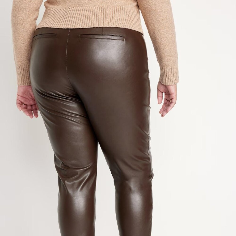 NEW Old Navy Extra High-Waisted Faux-Leather Pants - Picture 10 of 11